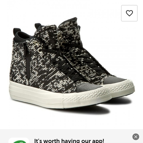 Converse CTAS Selene Winter Knit Mid 553355C Sz 7 - Picture 3 of 14